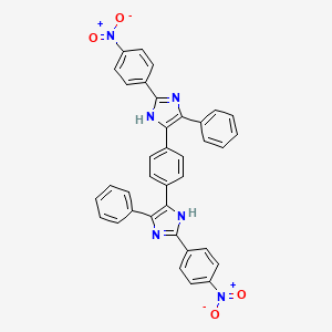 molecular formula C36H24N6O4 B3832313 5,5'-(1,4-phenylene)bis[2-(4-nitrophenyl)-4-phenyl-1H-imidazole] 