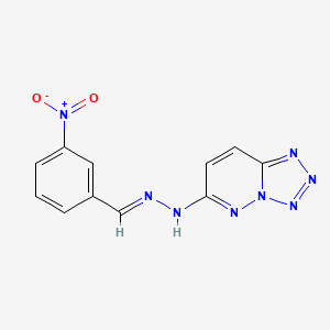 molecular formula C11H8N8O2 B3832314 3-nitrobenzaldehyde tetrazolo[1,5-b]pyridazin-6-ylhydrazone 