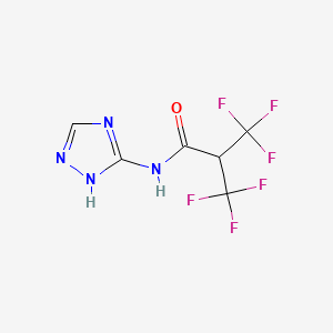 molecular formula C6H4F6N4O B3832321 3,3,3-trifluoro-N-1H-1,2,4-triazol-3-yl-2-(trifluoromethyl)propanamide 