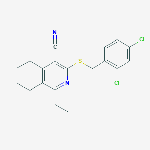 3-[(2,4-Dichlorobenzyl)thio]-1-ethyl-5,6,7,8-tetrahydroisoquinoline-4-carbonitrile