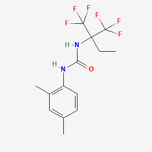 molecular formula C14H16F6N2O B3832342 N-[1,1-bis(trifluoromethyl)propyl]-N'-(2,4-dimethylphenyl)urea 