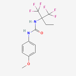 molecular formula C13H14F6N2O2 B3832348 N-[1,1-bis(trifluoromethyl)propyl]-N'-(4-methoxyphenyl)urea 