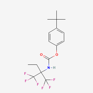 molecular formula C16H19F6NO2 B3832351 4-tert-butylphenyl [1,1-bis(trifluoromethyl)propyl]carbamate 