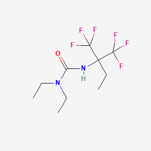 molecular formula C10H16F6N2O B3832359 N'-[1,1-bis(trifluoromethyl)propyl]-N,N-diethylurea 