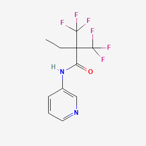 molecular formula C11H10F6N2O B3832368 N-3-pyridinyl-2,2-bis(trifluoromethyl)butanamide 