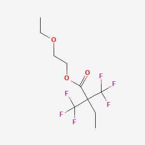 molecular formula C10H14F6O3 B3832375 2-ethoxyethyl 2,2-bis(trifluoromethyl)butanoate 