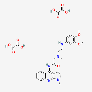 molecular formula C29H35N5O11 B3832382 N~2~-{2-[(3,4-dimethoxyphenyl)amino]ethyl}-N~2~-methyl-N~1~-(1-methyl-2,3-dihydro-1H-pyrrolo[2,3-b]quinolin-4-yl)glycinamide diethanedioate 