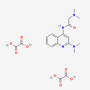 molecular formula C19H24N4O9 B3832384 N~1~-[2-(dimethylamino)-4-quinolinyl]-N~2~,N~2~-dimethylglycinamide diethanedioate 