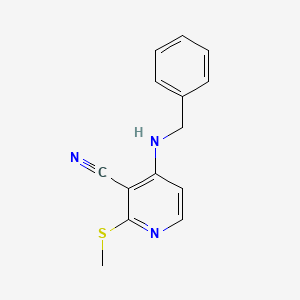 molecular formula C14H13N3S B3832392 4-(benzylamino)-2-(methylthio)nicotinonitrile 