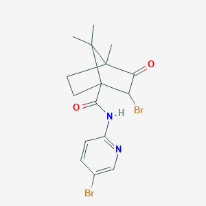 2-bromo-N-(5-bromo-2-pyridinyl)-4,7,7-trimethyl-3-oxobicyclo[2.2.1]heptane-1-carboxamide