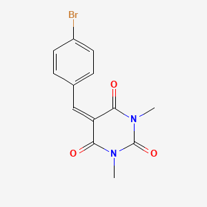 molecular formula C13H11BrN2O3 B3832469 5-(4-bromobenzylidene)-1,3-dimethyl-2,4,6(1H,3H,5H)-pyrimidinetrione 