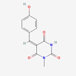 molecular formula C12H10N2O4 B3832476 5-(4-hydroxybenzylidene)-1-methyl-2,4,6(1H,3H,5H)-pyrimidinetrione 