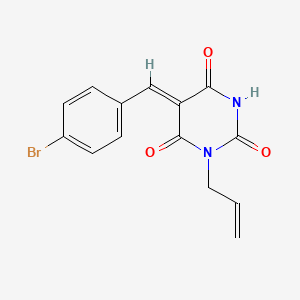 molecular formula C14H11BrN2O3 B3832477 1-allyl-5-(4-bromobenzylidene)-2,4,6(1H,3H,5H)-pyrimidinetrione 