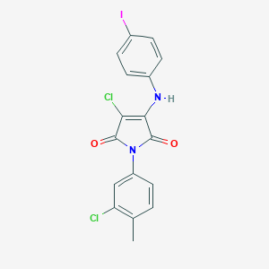 molecular formula C17H11Cl2IN2O2 B383255 3-chloro-1-(3-chloro-4-methylphenyl)-4-(4-iodoanilino)-1H-pyrrole-2,5-dione 