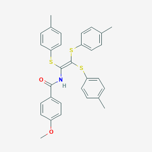 4-methoxy-N-(1,2,2-tris(p-tolylthio)vinyl)benzamide