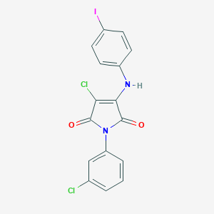3-chloro-1-(3-chlorophenyl)-4-(4-iodoanilino)-1H-pyrrole-2,5-dione