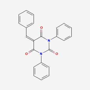 molecular formula C23H16N2O3 B3832594 5-benzylidene-1,3-diphenyl-2,4,6(1H,3H,5H)-pyrimidinetrione 
