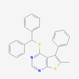 molecular formula C26H20N2S2 B383260 Benzhydryl 6-methyl-5-phenylthieno[2,3-d]pyrimidin-4-yl sulfide 