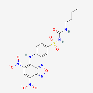 molecular formula C17H17N7O8S B3832635 N-[(butylamino)carbonyl]-4-[(5,7-dinitro-2,1,3-benzoxadiazol-4-yl)amino]benzenesulfonamide 
