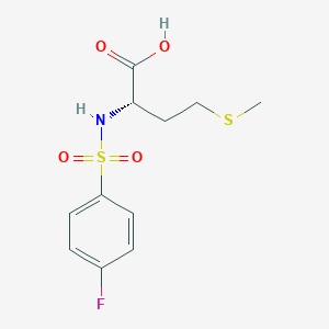 molecular formula C11H14FNO4S2 B383264 N-[(4-fluorophenyl)sulfonyl](methyl)homocysteine 
