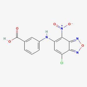 molecular formula C13H7ClN4O5 B3832642 3-[(7-chloro-4-nitro-2,1,3-benzoxadiazol-5-yl)amino]benzoic acid 