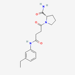 (2S)-1-{4-[(3-ethylphenyl)amino]-4-oxobutanoyl}pyrrolidine-2-carboxamide