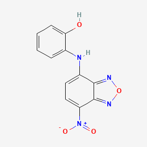 molecular formula C12H8N4O4 B3832671 2-[(7-nitro-2,1,3-benzoxadiazol-4-yl)amino]phenol 