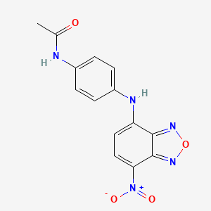 molecular formula C14H11N5O4 B3832680 N-{4-[(7-nitro-2,1,3-benzoxadiazol-4-yl)amino]phenyl}acetamide 