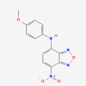 molecular formula C13H10N4O4 B3832685 N-(4-methoxyphenyl)-7-nitro-2,1,3-benzoxadiazol-4-amine 