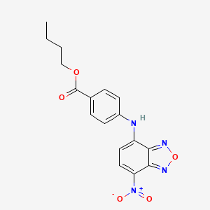 molecular formula C17H16N4O5 B3832689 butyl 4-[(7-nitro-2,1,3-benzoxadiazol-4-yl)amino]benzoate 