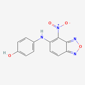 molecular formula C12H8N4O4 B3832727 4-[(4-nitro-2,1,3-benzoxadiazol-5-yl)amino]phenol 