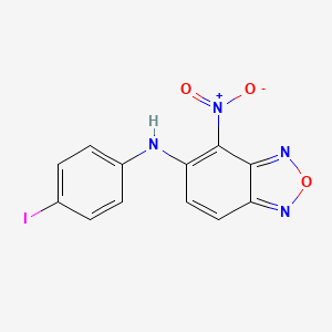 molecular formula C12H7IN4O3 B3832728 N-(4-iodophenyl)-4-nitro-2,1,3-benzoxadiazol-5-amine 