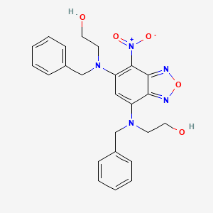 molecular formula C24H25N5O5 B3832759 2,2'-[(7-nitro-2,1,3-benzoxadiazole-4,6-diyl)bis(benzylimino)]diethanol 