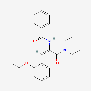 molecular formula C22H26N2O3 B3832772 N-[1-[(diethylamino)carbonyl]-2-(2-ethoxyphenyl)vinyl]benzamide 