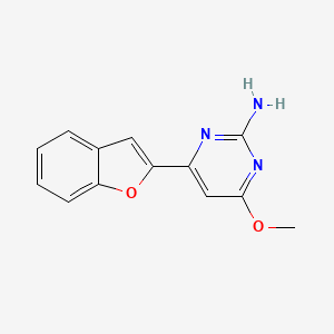 molecular formula C13H11N3O2 B3832778 4-(1-benzofuran-2-yl)-6-methoxy-2-pyrimidinamine 