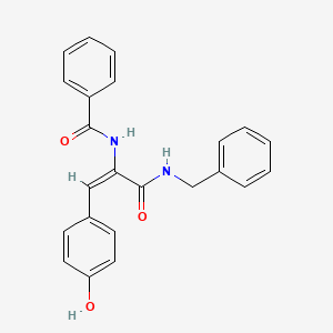 molecular formula C23H20N2O3 B3832785 N-[1-[(benzylamino)carbonyl]-2-(4-hydroxyphenyl)vinyl]benzamide 