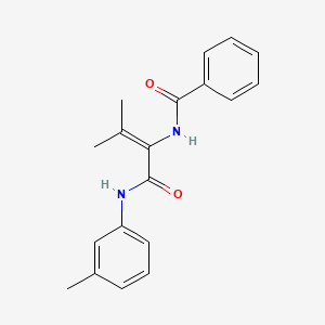 molecular formula C19H20N2O2 B3832799 N-(2-methyl-1-{[(3-methylphenyl)amino]carbonyl}-1-propen-1-yl)benzamide CAS No. 413612-43-8