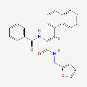 molecular formula C25H20N2O3 B3832805 N-[1-{[(2-furylmethyl)amino]carbonyl}-2-(1-naphthyl)vinyl]benzamide 