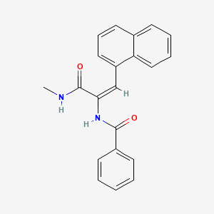 molecular formula C21H18N2O2 B3832812 N-[(E)-3-(methylamino)-1-naphthalen-1-yl-3-oxoprop-1-en-2-yl]benzamide 