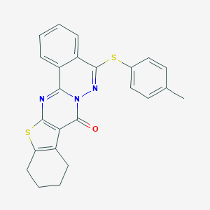 5-[(4-methylphenyl)sulfanyl]-9,10,11,12-tetrahydro-8H-[1]benzothieno[2',3':4,5]pyrimido[2,1-a]phthalazin-8-one