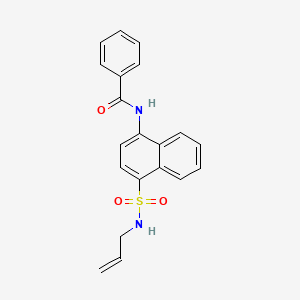 molecular formula C20H18N2O3S B3832847 N-{4-[(allylamino)sulfonyl]-1-naphthyl}benzamide 