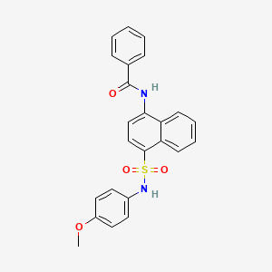 molecular formula C24H20N2O4S B3832848 N-(4-{[(4-methoxyphenyl)amino]sulfonyl}-1-naphthyl)benzamide 