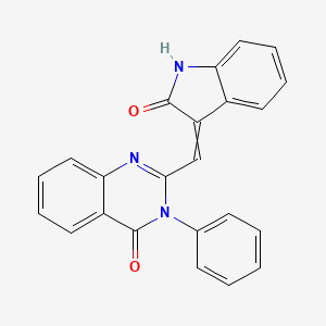 molecular formula C23H15N3O2 B3832857 2-[(2-oxo-1,2-dihydro-3H-indol-3-ylidene)methyl]-3-phenyl-4(3H)-quinazolinone 