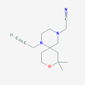 [8,8-dimethyl-1-(2-propyn-1-yl)-9-oxa-1,4-diazaspiro[5.5]undec-4-yl]acetonitrile