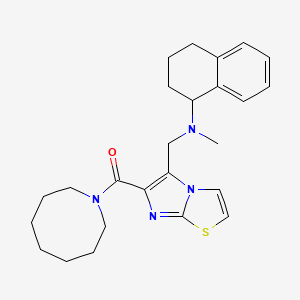 molecular formula C25H32N4OS B3832899 N-{[6-(1-azocanylcarbonyl)imidazo[2,1-b][1,3]thiazol-5-yl]methyl}-N-methyl-1,2,3,4-tetrahydro-1-naphthalenamine 