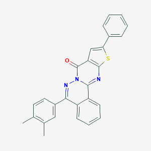 molecular formula C27H19N3OS B383290 5-(3,4-dimethylphenyl)-10-phenyl-8H-thieno[2',3':4,5]pyrimido[2,1-a]phthalazin-8-one CAS No. 379251-80-6