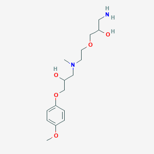 molecular formula C16H28N2O5 B3832915 1-amino-3-{2-[[2-hydroxy-3-(4-methoxyphenoxy)propyl](methyl)amino]ethoxy}-2-propanol 