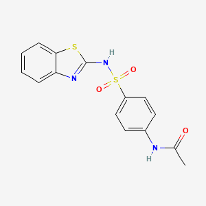 molecular formula C15H13N3O3S2 B3832916 N-{4-[(1,3-benzothiazol-2-ylamino)sulfonyl]phenyl}acetamide 