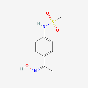 molecular formula C9H12N2O3S B3832935 N-[4-(N-hydroxyethanimidoyl)phenyl]methanesulfonamide 