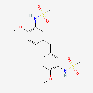 molecular formula C17H22N2O6S2 B3832943 N,N'-[methylenebis(6-methoxy-3,1-phenylene)]dimethanesulfonamide 
